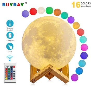 3D Printed LED Moon Lamp USB Rechargeable Night Lights Colorful Change Remote Touch Moon Light for Bedside Table Desk Lamp Gift
3D Printed LED Moon Lamp USB Rechargeable Night Lights Colorful Change Remote Touch Moon Light for Bedside Table Desk Lamp Gift