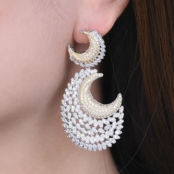 GODKI Luxury 2 Tone Moon Dangle Earrings For Women Wedding Cubic Zirconia CZ DUBAI Bridal Earring Jewelry Accessories2020
GODKI Luxury 2 Tone Moon Dangle Earrings For Women Wedding Cubic Zirconia CZ DUBAI Bridal Earring Jewelry Accessories2020