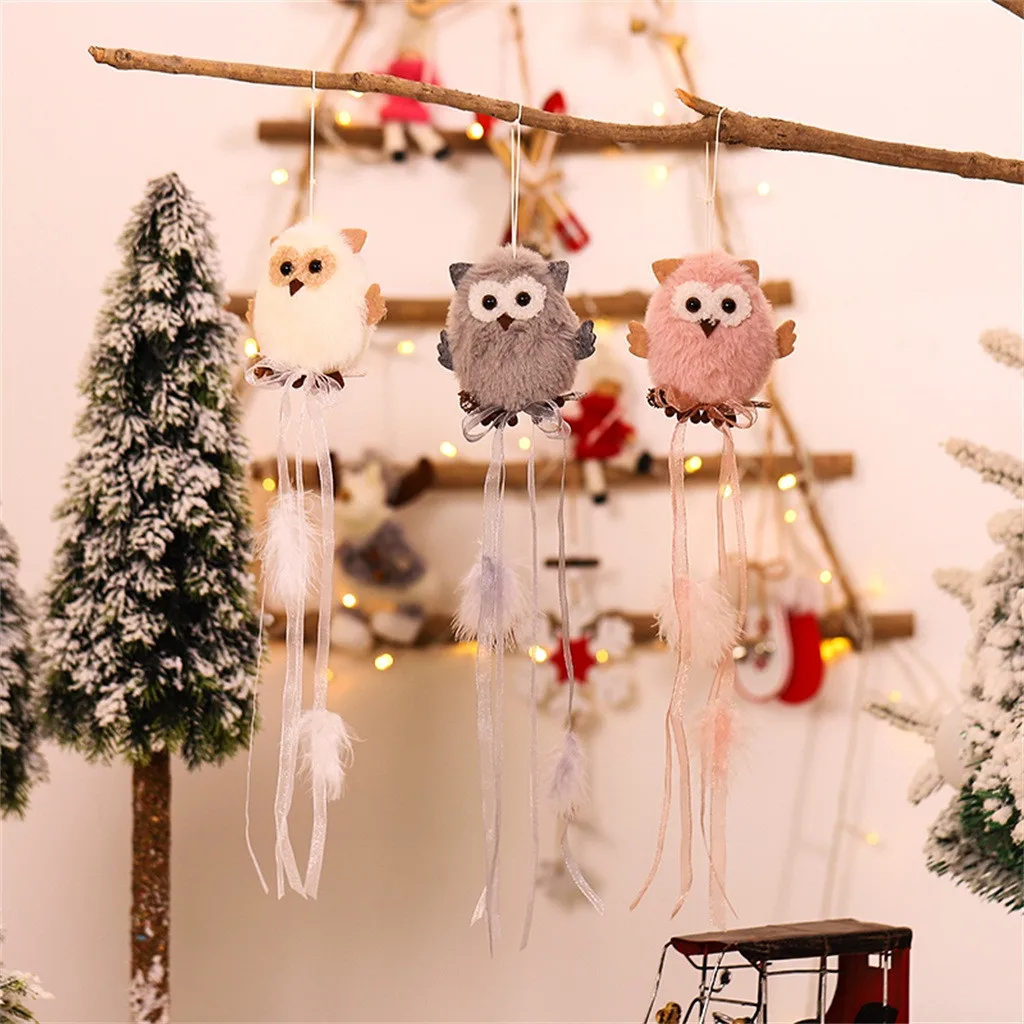 Фото Милая сова плюшевый кулон/Рождественская елка шар - купить