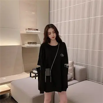 Women Solid Color Pullover Long Sleeves Casual Loose Korean Streetwear Hoodies Oversized Sweatshirts 
Women Solid Color Pullover Long Sleeves Casual Loose Korean Streetwear Hoodies Oversized Sweatshirts