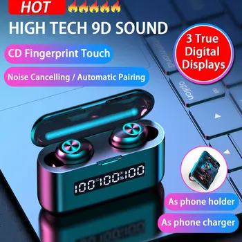 F9 HOT Sale Item TWS Bluetooth 5.1 Earphone CD Fingerprint Touch Stereo Wireless Earphone Music Earphone with Charger Box
F9 HOT Sale Item TWS Bluetooth 5.1 Earphone CD Fingerprint Touch Stereo Wireless Earphone Music Earphone with Charger Box