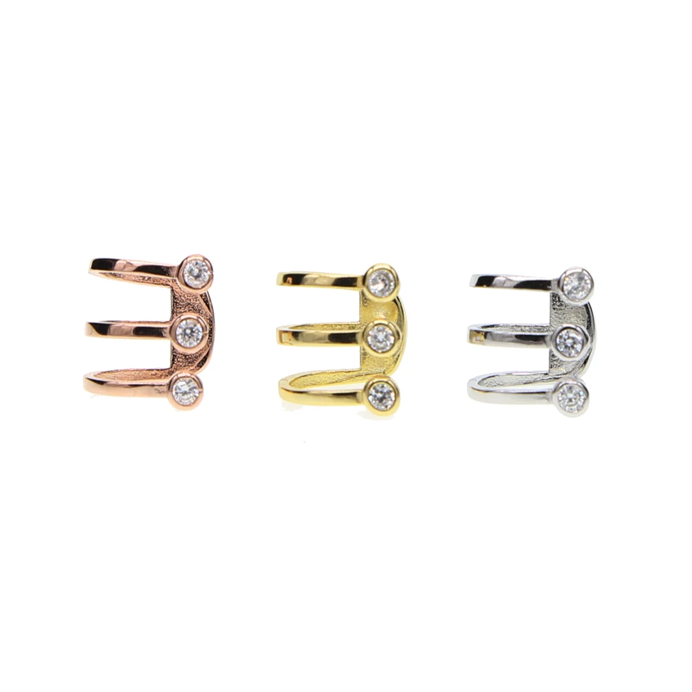 1 pieceno piercing ear cuff clip on earring three line simple adjust 925 silver | Украшения и аксессуары