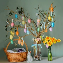 6ps Happy Easter Decor Colorful Easter Tree Decoration Plastic Eggs Hanging Pendant Mixed Color Easter Party Decoration for Home
6ps Happy Easter Decor Colorful Easter Tree Decoration Plastic Eggs Hanging Pendant Mixed Color Easter Party Decoration for Home