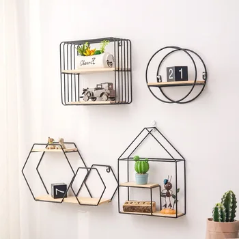 Metal Iron Wooden Storage Rack Multi Shape Storage Holders Black/Gold Nordic Wall Shelf DIY Home Decor
Metal Iron Wooden Storage Rack Multi Shape Storage Holders Black/Gold Nordic Wall Shelf DIY Home Decor