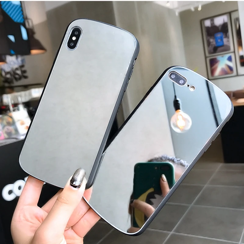 Makeup mirror phone case for iPhone xsmax curved glass mirror XR phone case apple 8plus mirror case
Makeup mirror phone case for iPhone xsmax curved glass mirror XR phone case apple 8plus mirror case