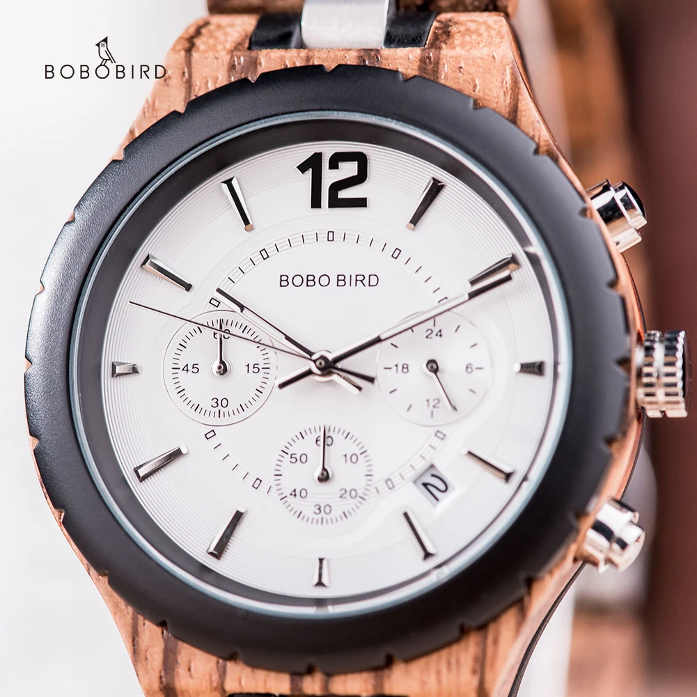 BOBO BIRD Men Watch For Male Luxury Quartz Wristwatches Wood Timepieces Chronograph Luminous Hands Quartz Watches Male Watch
BOBO BIRD Men Watch For Male Luxury Quartz Wristwatches Wood Timepieces Chronograph Luminous Hands Quartz Watches Male Watch