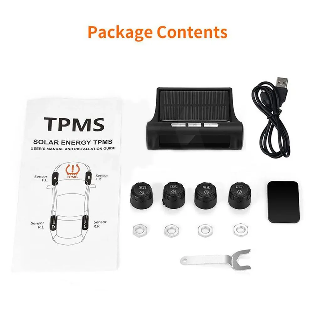 Tyre Pressure Monitoring System Solar TPMS Car Tyre Pressure Alarm System
Tyre Pressure Monitoring System Solar TPMS Car Tyre Pressure Alarm System