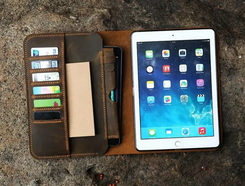 Personalized New Pro 10.5" Leather Cover Portfolio Pencil Holder Distressed Leather Tablet Cover Case for 10.5 inch IDP15SP
Personalized New Pro 10.5" Leather Cover Portfolio Pencil Holder Distressed Leather Tablet Cover Case for 10.5 inch IDP15SP