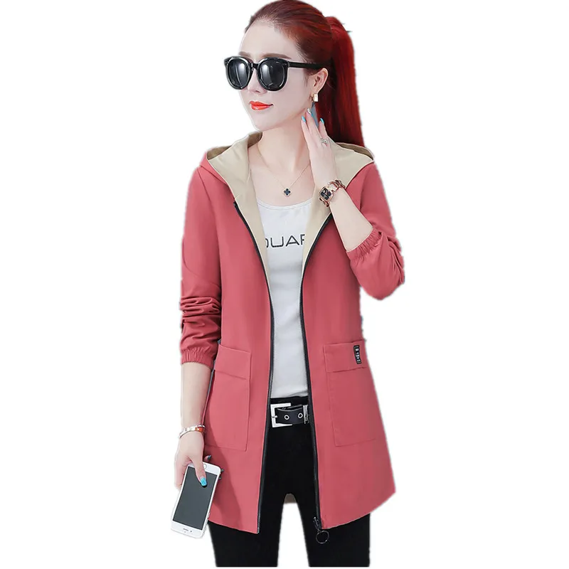 

Trending Products 2022 Women Trench Coat Women Casual Coat Loose Size Hooded Tops Womens Office Clothing Spring/autumn Cost 1522