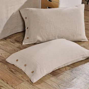 2pcs 48*74cm Pure Linen Pillowcase Solid Color High Quality Bed Button Throw Decorative Case With Pillow Cool Home Pillow Cover 
2pcs 48*74cm Pure Linen Pillowcase Solid Color High Quality Bed Button Throw Decorative Case With Pillow Cool Home Pillow Cover