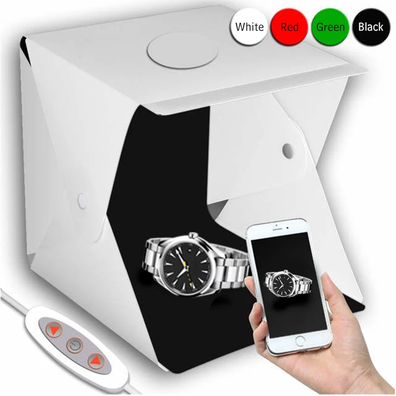 2 LED 40*40 Camera Photo Background Softbox Foldable Photography Studio Adjustable lighting Box For DSLR Camera
2 LED 40*40 Camera Photo Background Softbox Foldable Photography Studio Adjustable lighting Box For DSLR Camera