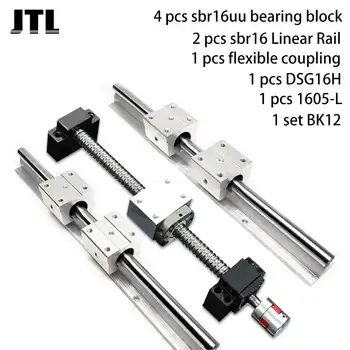 Linear guide set: 16mm Linear Rail Support SBR16 Shaft Guide + SBR16UU Block Bearing+ball screw sfu1605 +DSG16H+BKBF12+coupler
Linear guide set: 16mm Linear Rail Support SBR16 Shaft Guide + SBR16UU Block Bearing+ball screw sfu1605 +DSG16H+BKBF12+coupler