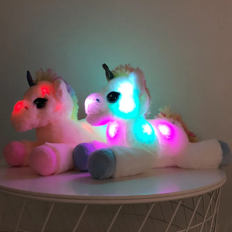 40cm Colorful LED Unicorn Light Up Color Changing Plush Stuffed Horse Animal Luminous Pillow Glow Ledlight Toys Birthday Gift
40cm Colorful LED Unicorn Light Up Color Changing Plush Stuffed Horse Animal Luminous Pillow Glow Ledlight Toys Birthday Gift