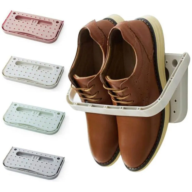 Hanging Plastic Shoe Rack Wall Mount Creative Folding Organizer Shoe Shelf Adhesive Storage Shoe Holder
Hanging Plastic Shoe Rack Wall Mount Creative Folding Organizer Shoe Shelf Adhesive Storage Shoe Holder