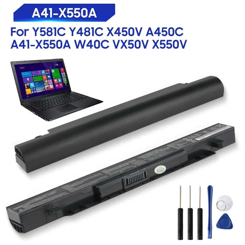 Original Replacement Battery For ASUS Y581C Y481C X450V X550V A450VE A550C A450C W40C A450VB A450VC Genuine Battery 2950mAh
Original Replacement Battery For ASUS Y581C Y481C X450V X550V A450VE A550C A450C W40C A450VB A450VC Genuine Battery 2950mAh