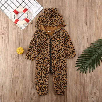 Newborn One-Pieces Baby Girl Boy Rompers Leopard Clothes Hooded Zipper Long Sleeve Romper Jumpsuit 0-24M
Newborn One-Pieces Baby Girl Boy Rompers Leopard Clothes Hooded Zipper Long Sleeve Romper Jumpsuit 0-24M