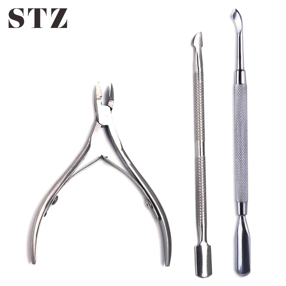 STZ 3pc/set Stainless Steel Nail Art Tools Cuticle Pusher Exfoliating Scissors Dead Skin Nipper Spoon Remover Manicure NJ221-07
STZ 3pc/set Stainless Steel Nail Art Tools Cuticle Pusher Exfoliating Scissors Dead Skin Nipper Spoon Remover Manicure NJ221-07