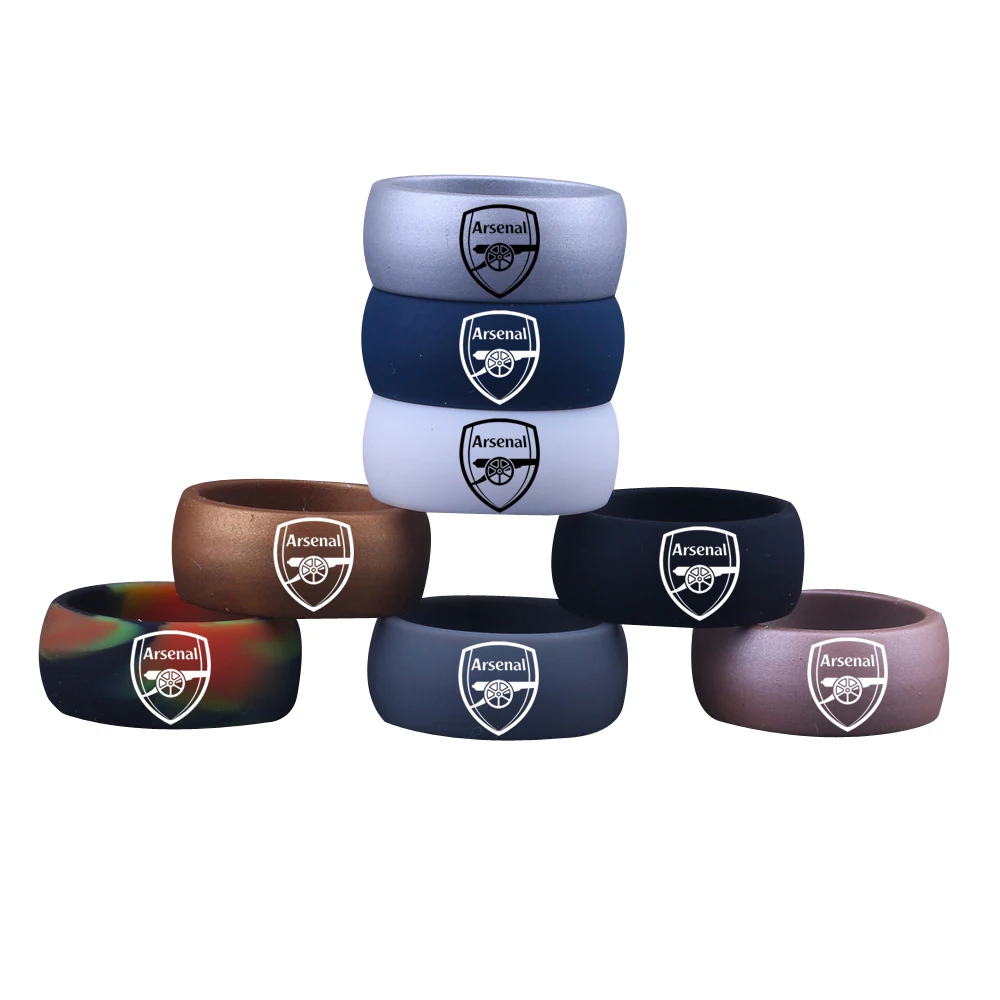 Arsenal Football Club F.C. Fans Ring Custom DIY LOGO Rings Blue / Silver / Gray Sport Finger Ring Mens Camouflage Silicone Ring
Arsenal Football Club F.C. Fans Ring Custom DIY LOGO Rings Blue / Silver / Gray Sport Finger Ring Mens Camouflage Silicone Ring