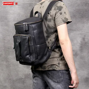 Retro Leather Men's Backpack Laptop Shoulder Bag Male Large Capacity Bucket Bags Travel Backpacks First Layer Cowhide Men Solid
Retro Leather Men's Backpack Laptop Shoulder Bag Male Large Capacity Bucket Bags Travel Backpacks First Layer Cowhide Men Solid