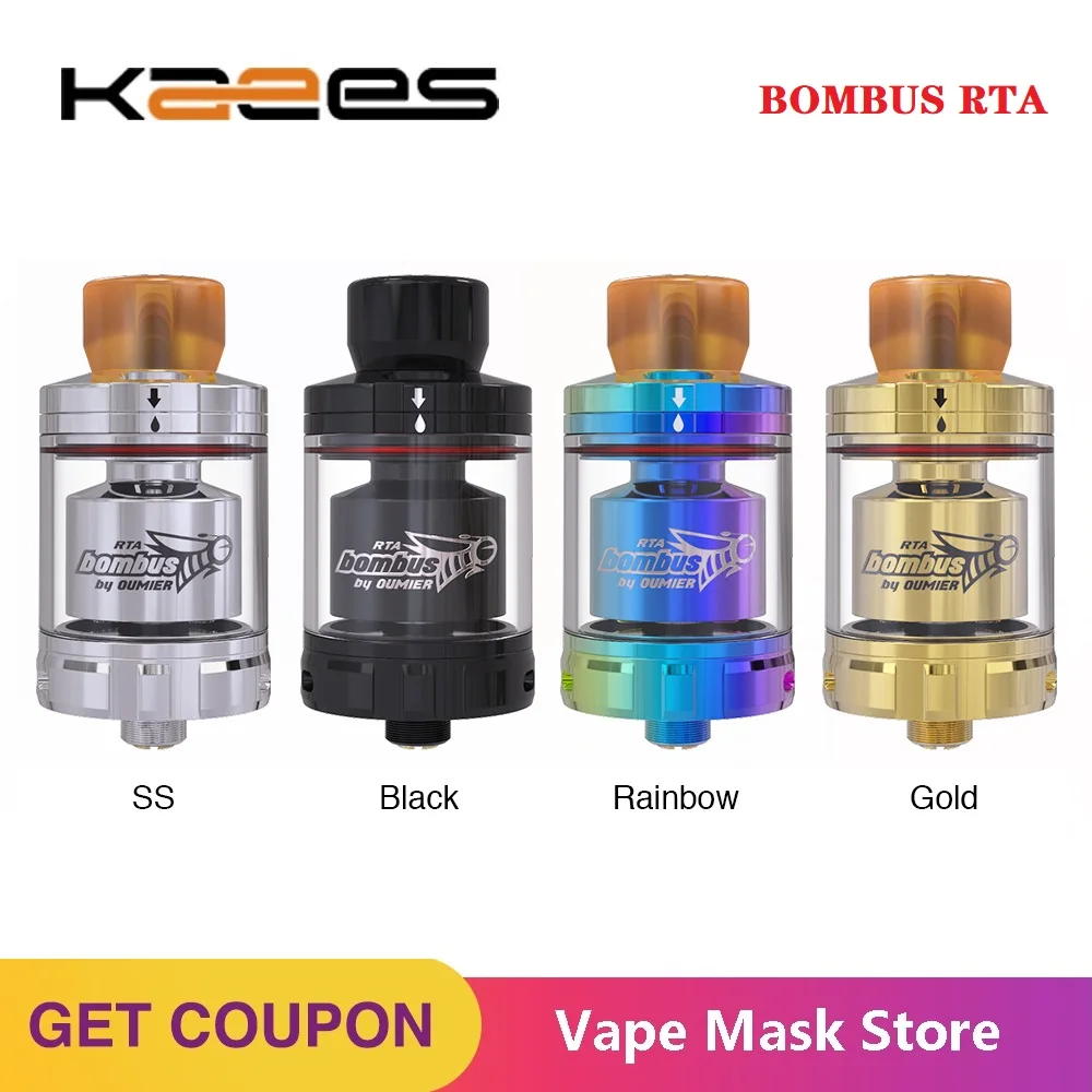 Атомайзер OUMIER BOMBUS RTA 100% оригинал диаметр 24 5 мм 2 мл/3 мл с большой палубой для
