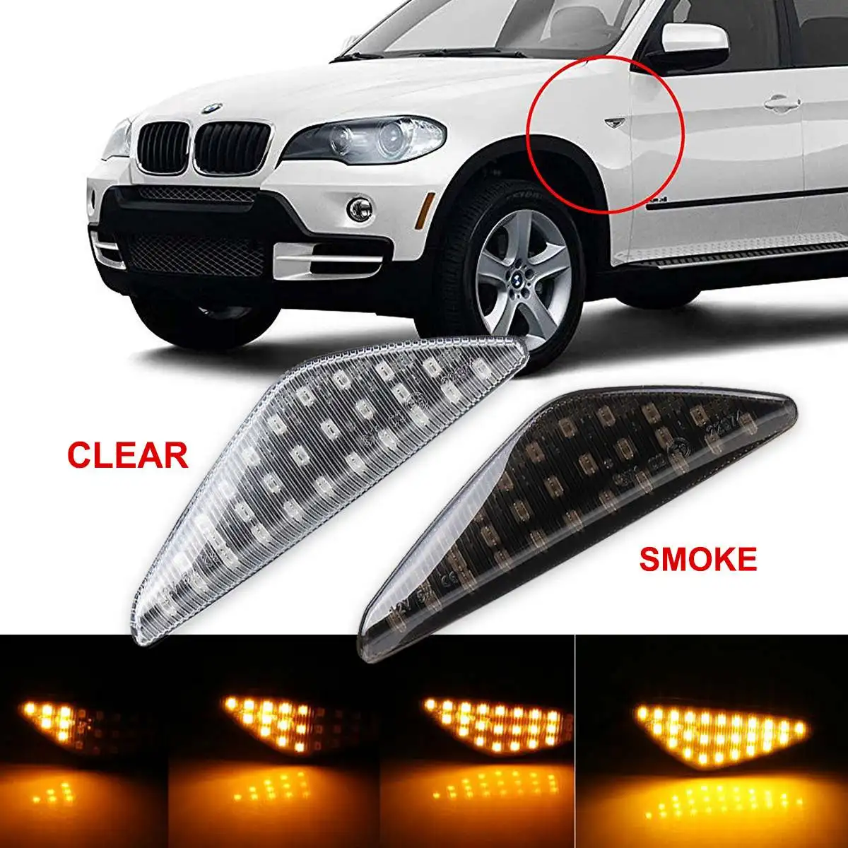 2pcs Car 3528 SMD Side Marker Indicator Turn Signal Lights Lamps 8-30V For BMW E70 X5 E71 X6 F25 X3 Side Turn Signal Light
2pcs Car 3528 SMD Side Marker Indicator Turn Signal Lights Lamps 8-30V For BMW E70 X5 E71 X6 F25 X3 Side Turn Signal Light
