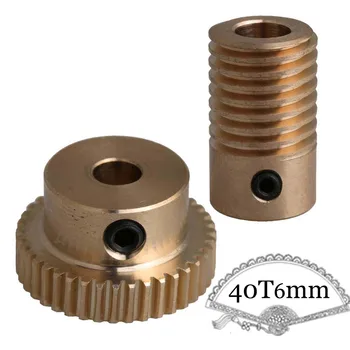 0.5 Modulus Brass Worm Gear Set with 5mm Hole 40 Teeth Turbine Reducer 6mm Screw Reducer
0.5 Modulus Brass Worm Gear Set with 5mm Hole 40 Teeth Turbine Reducer 6mm Screw Reducer