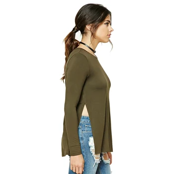 COIGARSAM Full Sleeve blouse women New Spring Solid O-Neck blusas womens tops and blouses Dark Green Apricot 5455
COIGARSAM Full Sleeve blouse women New Spring Solid O-Neck blusas womens tops and blouses Dark Green Apricot 5455