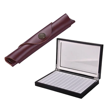 1pcs 12 Black Single-Layer Pen Box Baking Paint Pen Storage Box Display Box & 1pcs Handmade Leather Fountain Pen Sleeve Roll Wra
1pcs 12 Black Single-Layer Pen Box Baking Paint Pen Storage Box Display Box & 1pcs Handmade Leather Fountain Pen Sleeve Roll Wra