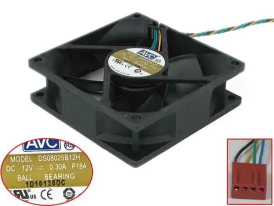 Вентилятор для сервера AVC DS08025B12H P184, 12 В постоянного тока, 0,30 А, 80x80x25 мм
Вентилятор для сервера AVC DS08025B12H P184, 12 В постоянного тока, 0,30 А, 80x80x25 мм