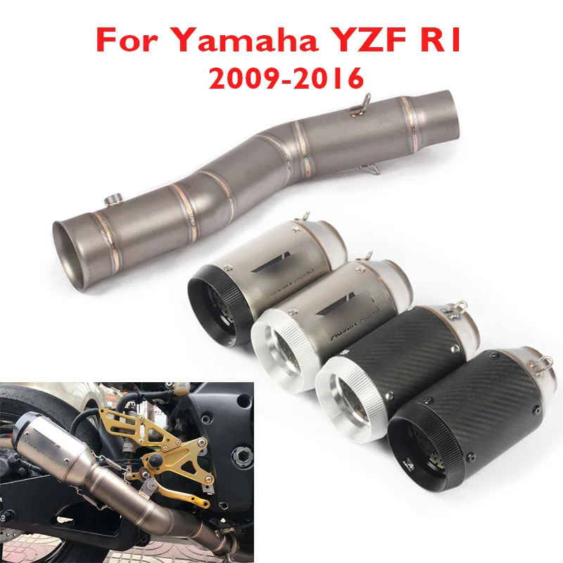 Motorcycle R1 Exhaust Full System Muffler Escape Tip Connecting Link Tube Slip on for Yamaha YZF-R1 R1 2009-2016
Motorcycle R1 Exhaust Full System Muffler Escape Tip Connecting Link Tube Slip on for Yamaha YZF-R1 R1 2009-2016