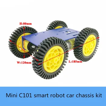 Mini C101 Smart Robot Car Chassis Kit 80mm Rubber Plastic Wheel Metal Panel 4pcs High Torque TT Motor DIY Unassembled Education
Mini C101 Smart Robot Car Chassis Kit 80mm Rubber Plastic Wheel Metal Panel 4pcs High Torque TT Motor DIY Unassembled Education