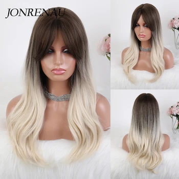 JONRENAU 25 IN Long Synthetic Loose wave Black Root Ombre Platinum Cosplay Wigs for Black White Women High Temperature Hair Wigs
JONRENAU 25 IN Long Synthetic Loose wave Black Root Ombre Platinum Cosplay Wigs for Black White Women High Temperature Hair Wigs