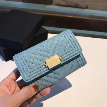 2020 new high end customized brand luxury women's purse caviar V-shaped wallet leather card holder
2020 new high end customized brand luxury women's purse caviar V-shaped wallet leather card holder