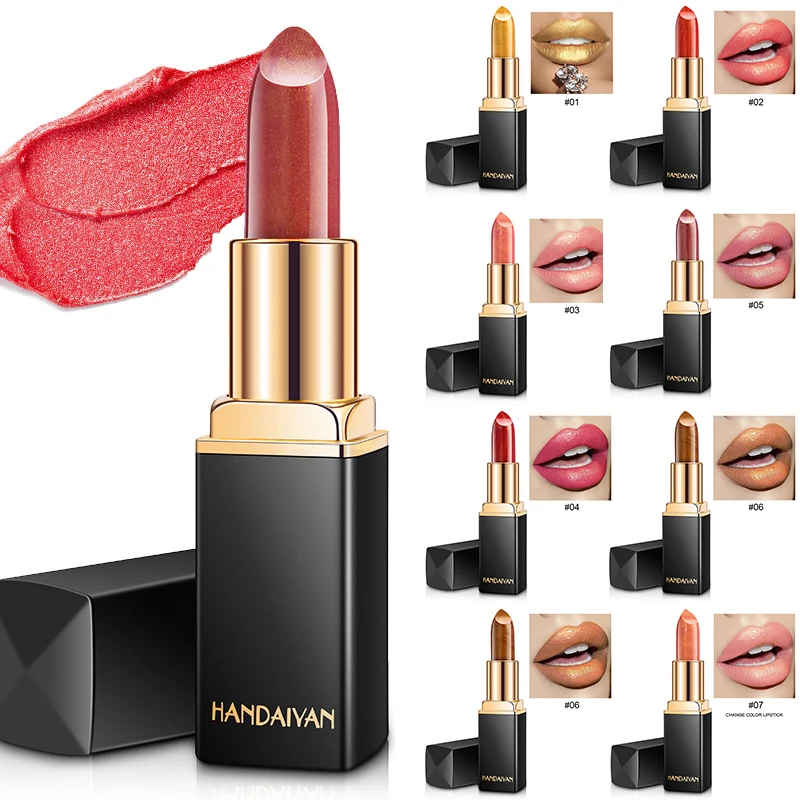 9 Colors Mermaid Shiny Metallic Lipstick Pearlescent Color Change Lipstick Waterproof Long Lasting Shimmer Luxury Women Lipstick 
9 Colors Mermaid Shiny Metallic Lipstick Pearlescent Color Change Lipstick Waterproof Long Lasting Shimmer Luxury Women Lipstick