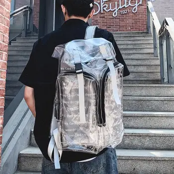 Transparent Large Capacity Backpack European&American Personality 3M Reflective Three-dimensional PVC School Bag Hip Hop
Transparent Large Capacity Backpack European&American Personality 3M Reflective Three-dimensional PVC School Bag Hip Hop
