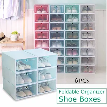 6PCS/set Multifunction Plastic Shoe Box Thick Transparent Cover Clothes Shoe Storage Box Stacked Rectangular Drawer Storage Box
6PCS/set Multifunction Plastic Shoe Box Thick Transparent Cover Clothes Shoe Storage Box Stacked Rectangular Drawer Storage Box