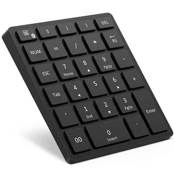 Rechargeable Wireless Keyboard Portable Wireless Bluetooth 28-Key Number Pad with Multiple Shortcuts for Tablet, Laptop 
Rechargeable Wireless Keyboard Portable Wireless Bluetooth 28-Key Number Pad with Multiple Shortcuts for Tablet, Laptop