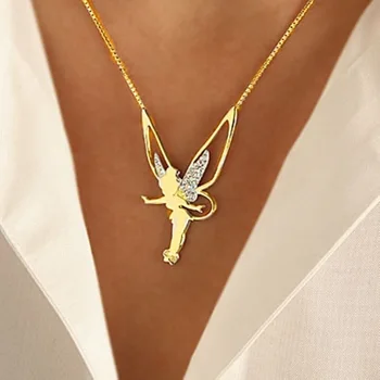 2020 Women Necklace Flower Fairy Elf Necklace For Women Girl Cute Angel Wings Believe Crystal Pendant Necklaces Jewelry Gift
2020 Women Necklace Flower Fairy Elf Necklace For Women Girl Cute Angel Wings Believe Crystal Pendant Necklaces Jewelry Gift