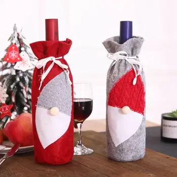 2Pcs/set Christmas Red Wine Bottle Cover Bag Dinner Table Home Party Decor Gnome
2Pcs/set Christmas Red Wine Bottle Cover Bag Dinner Table Home Party Decor Gnome