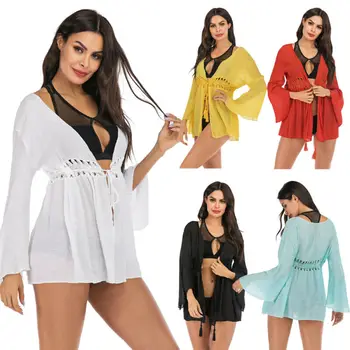 Meihuida Women Lace Mesh Solid Cardigan Bikini Beach Cover Up Perspective Crochet Beach Dress Swimsuit Beach Wear
Meihuida Women Lace Mesh Solid Cardigan Bikini Beach Cover Up Perspective Crochet Beach Dress Swimsuit Beach Wear