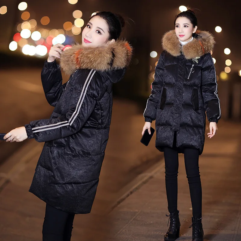 CHIC Large Fur Collar down Jacket Cotton-padded Clothes Women's 2018 New Style Mid-length Cotton-padded Clothes Gold Velvet Cott
CHIC Large Fur Collar down Jacket Cotton-padded Clothes Women's 2018 New Style Mid-length Cotton-padded Clothes Gold Velvet Cott