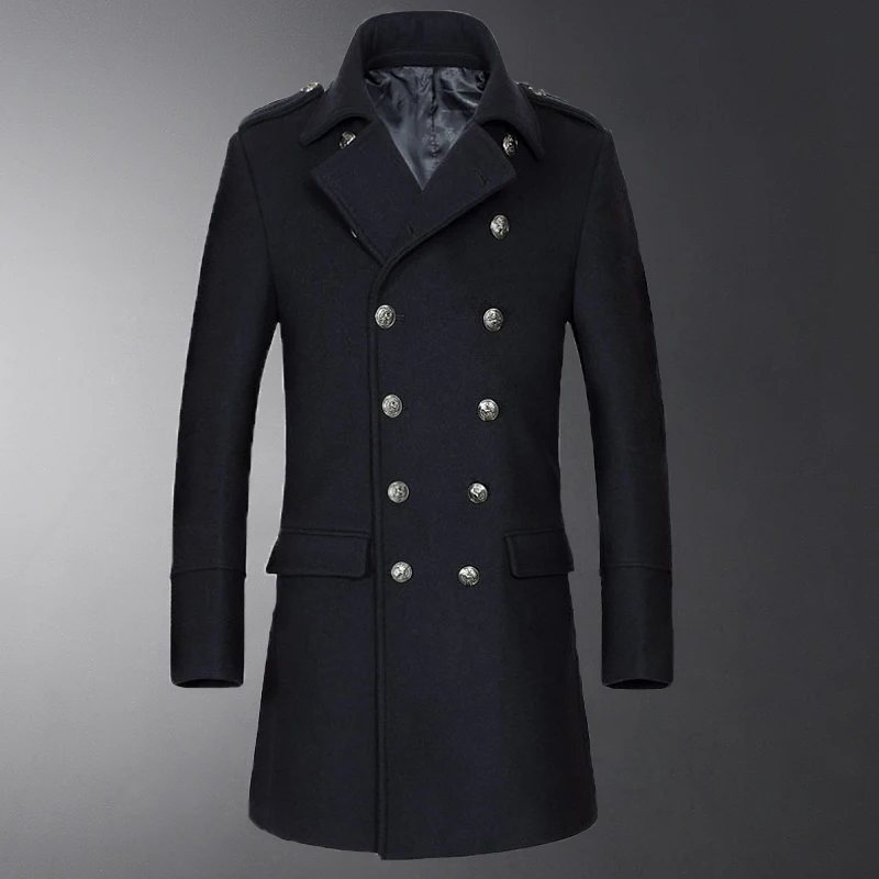 Long Wool Men Trench Luxury Double Breasted Slim Fit Mens Jackets Autumn And Winter Solid Color Man Coats
Long Wool Men Trench Luxury Double Breasted Slim Fit Mens Jackets Autumn And Winter Solid Color Man Coats