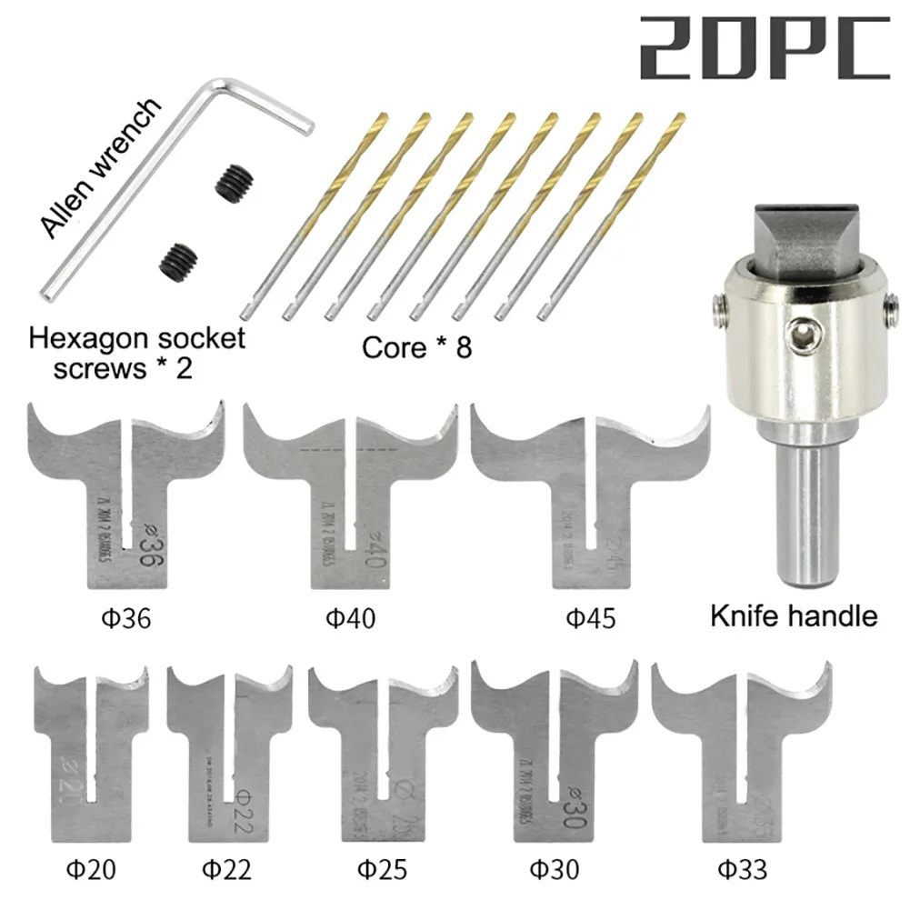 20mm-45mm Lucky Buckle Buddha Beads Ball Knife Milling Cutter Router Bit Woodworking Tools Wooden Beads Drill For CNC