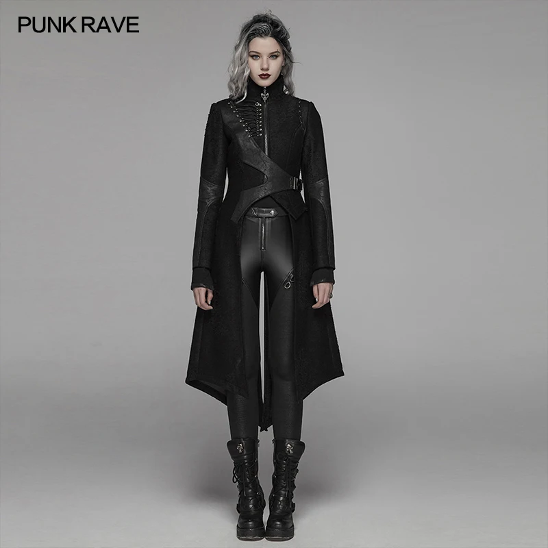 PUNK RAVE Women Stand Collar Irregular Steampunk Long Jacket Club Party Stage Performance Costume Winter Women Gothic Long Coat
PUNK RAVE Women Stand Collar Irregular Steampunk Long Jacket Club Party Stage Performance Costume Winter Women Gothic Long Coat