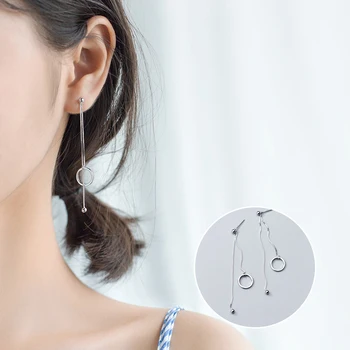 Mocanie Fashion 925 Sterling Silver Long Chian Bead Round Drop Dangle Earring for Women Korea Style Simple Earring Fine Jewelry
Mocanie Fashion 925 Sterling Silver Long Chian Bead Round Drop Dangle Earring for Women Korea Style Simple Earring Fine Jewelry