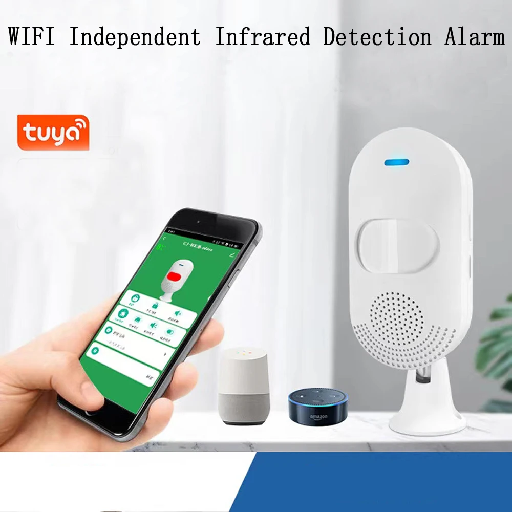 Датчик движения Tuya с Wi-Fi автономный инфракрасный датчик обнаружения работает Alexa