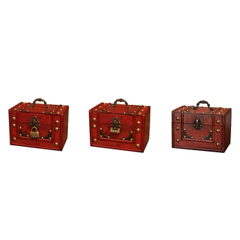 Elegant Vintage Metal Lock Boxes Desktop Storage Jewelry Box Cases Wooden Pirate Treasure Chest Manual Casket Boxes
Elegant Vintage Metal Lock Boxes Desktop Storage Jewelry Box Cases Wooden Pirate Treasure Chest Manual Casket Boxes