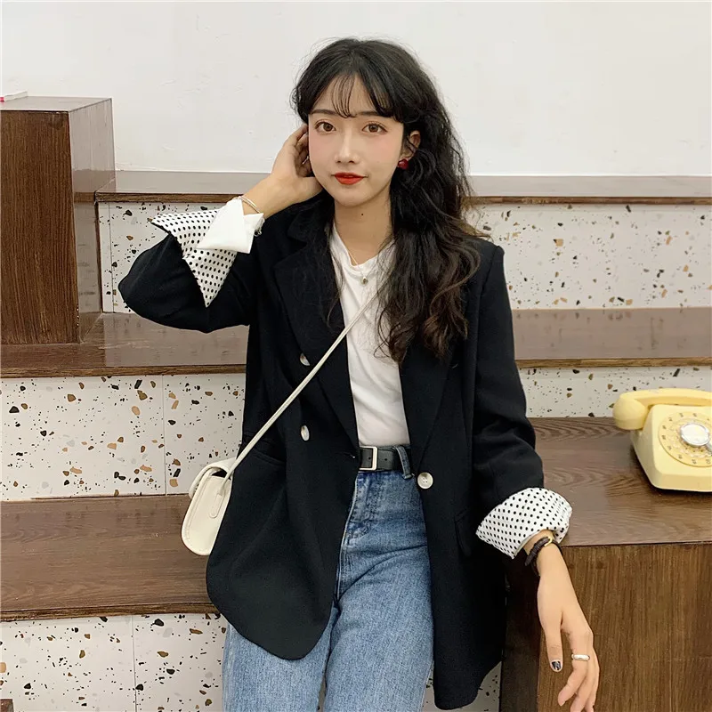 Photo Shoot Autumn 2019 New Style Korean-style Online Celebrity Casual Mid-length Polka Dot Sleeve Black Suit
Photo Shoot Autumn 2019 New Style Korean-style Online Celebrity Casual Mid-length Polka Dot Sleeve Black Suit