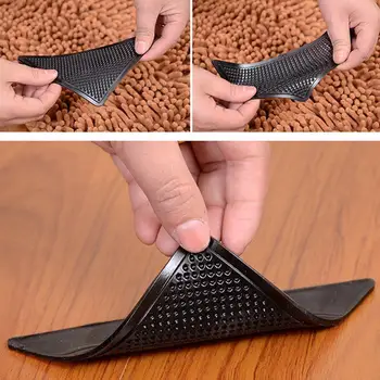 4Pcs/lot Triangle Reusable Anti-skid Rubber Mat Non Slip Patch Mat Washable Rug Gripper Stopper Tape Sticker Black Corners Pad
4Pcs/lot Triangle Reusable Anti-skid Rubber Mat Non Slip Patch Mat Washable Rug Gripper Stopper Tape Sticker Black Corners Pad