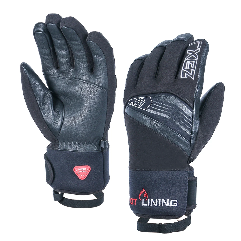 Зимние черные теплые лыжные перчатки для мужчин 3 м Thinsulate Горячая подкладка